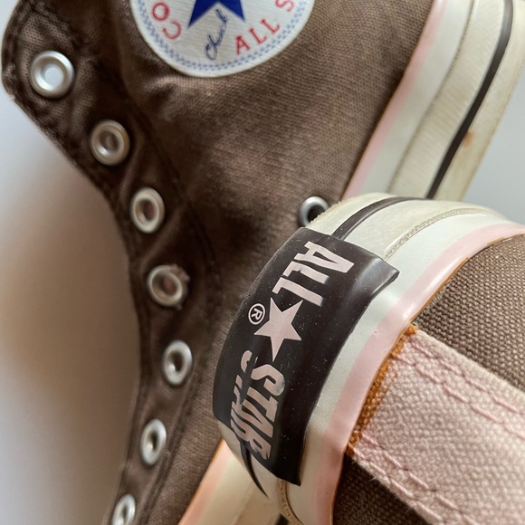 Converse high tops 2 tone brown pink Chuck Taylor Converse all stars size 7 - Picture 7 of 11